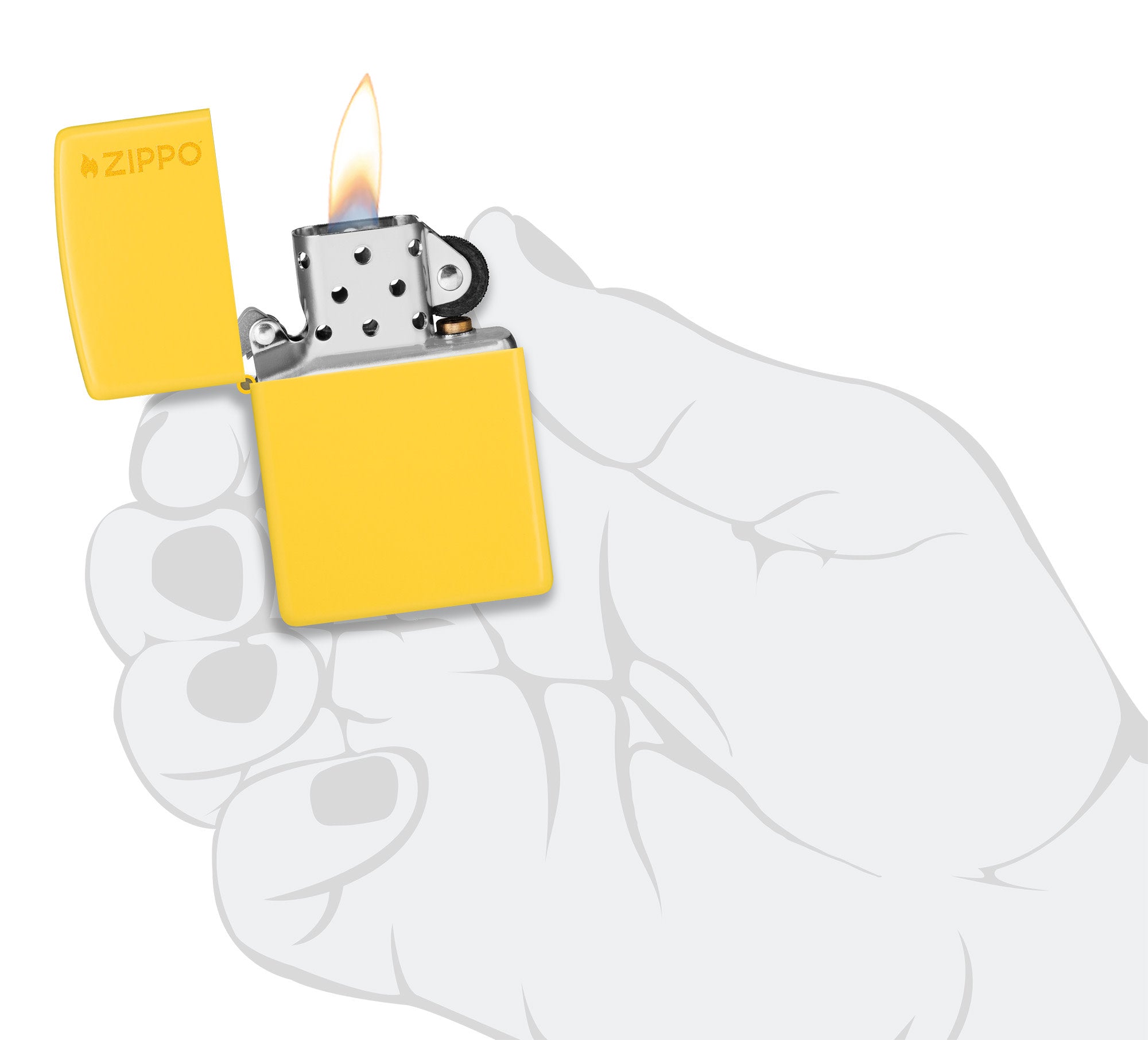 Classic Sunflower Zippo Logo küçük görsel