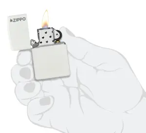 Classic White Matte Zippo Logo küçük görsel