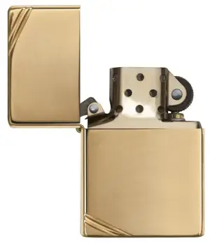 High Polish Brass Vintage with Slashes küçük görsel