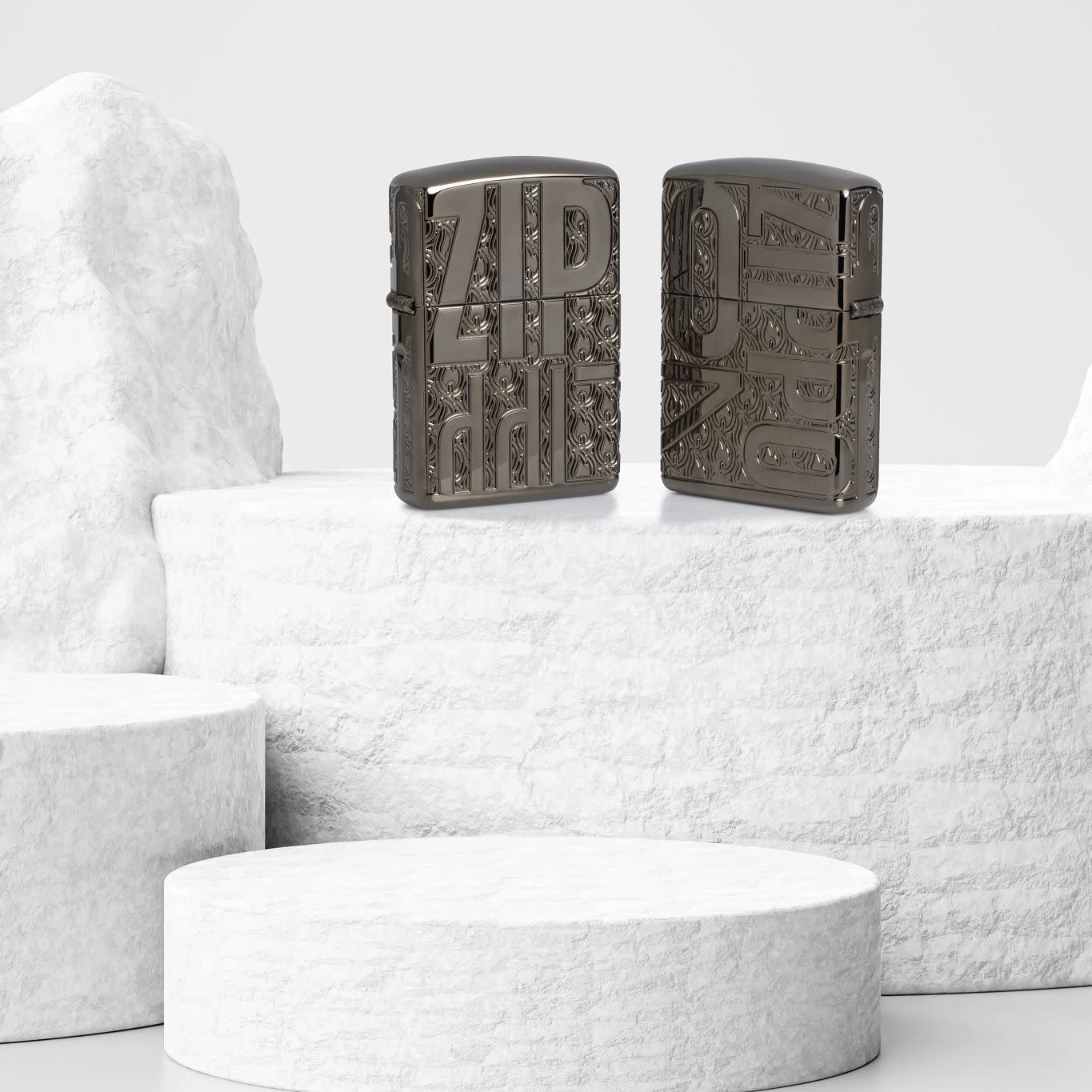 Reverse Carve Zippo Design küçük görsel