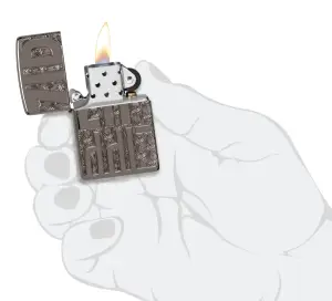 Reverse Carve Zippo Design küçük görsel