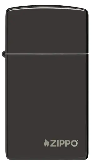 Slim® High Polish Black Zippo Logo küçük görsel