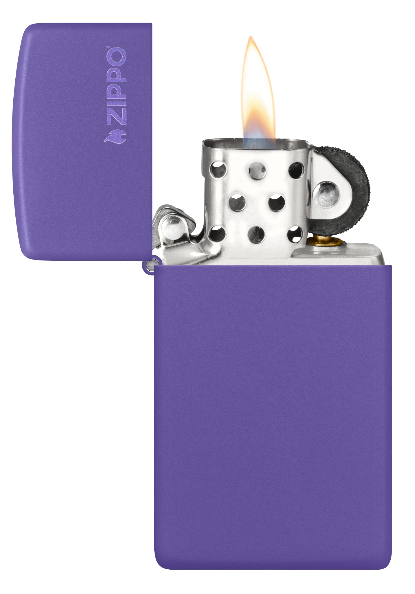 Slim® Purple Matte Zippo Logo küçük görsel