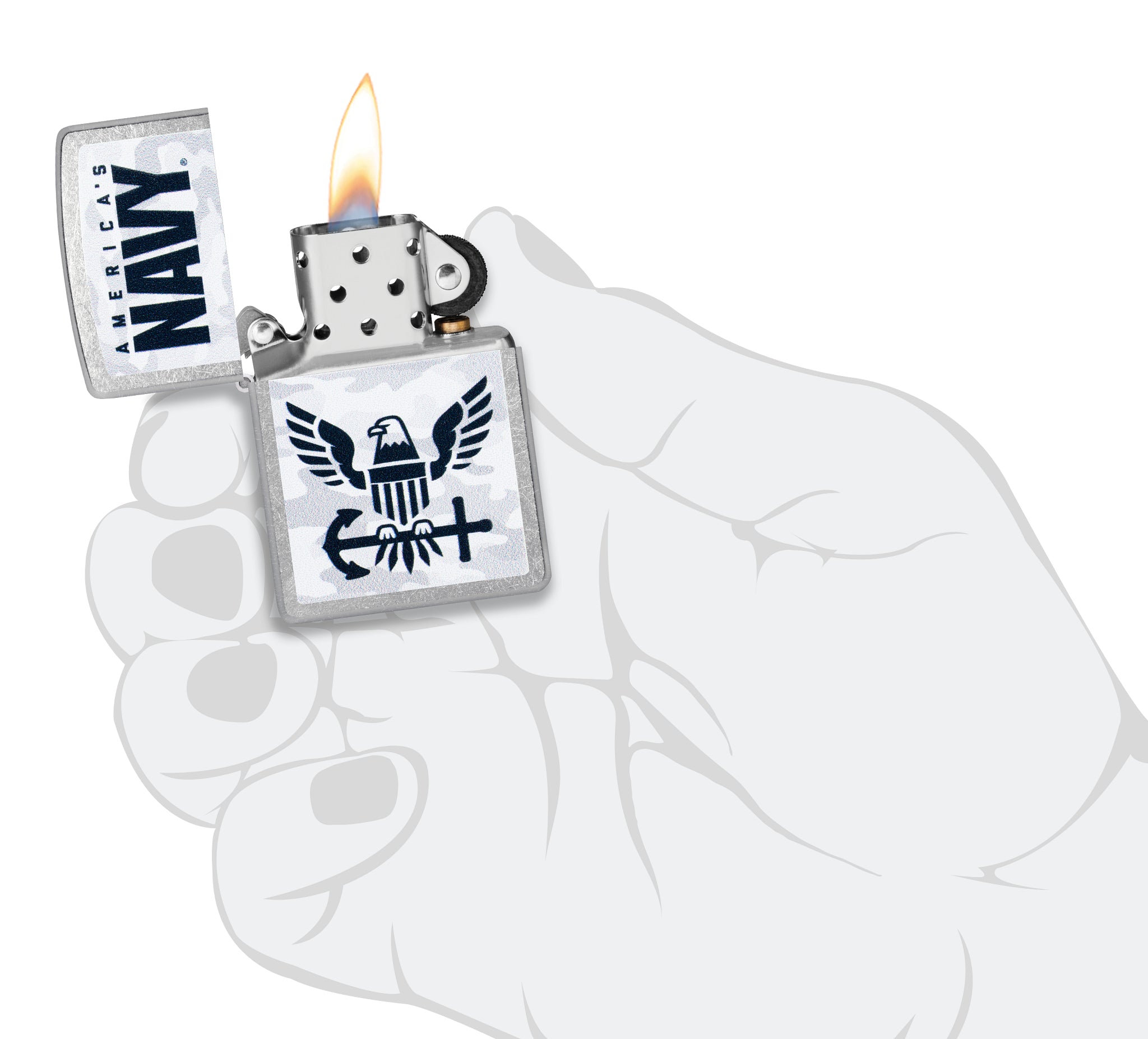 United States Navy® Camo Logo Design küçük görsel